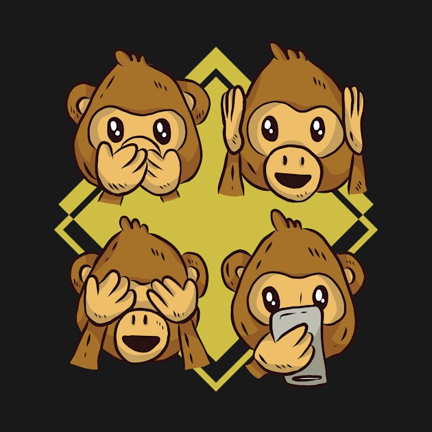 Four Apes by EarlAdrian