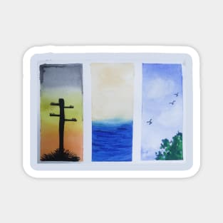 hand drawn paintings Magnet