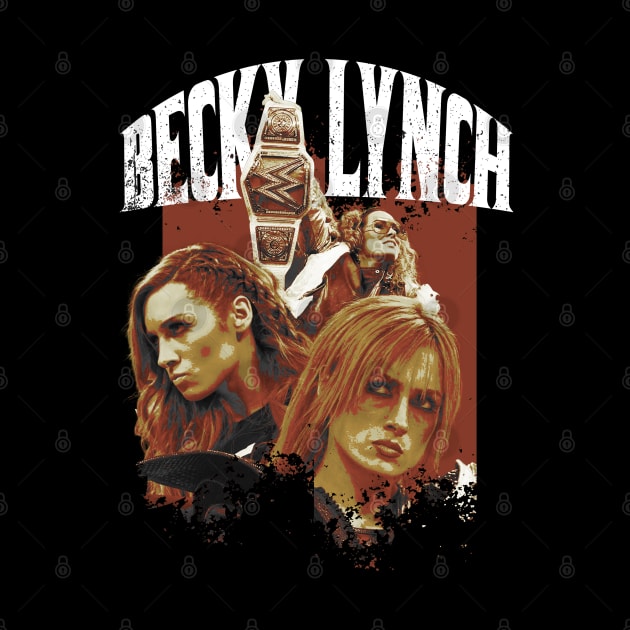 becky lynch bootleg vintage design by jerrysanji