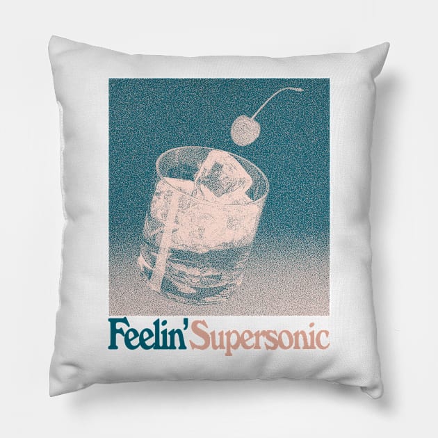 Feelin' Supersonic / 90s Style Retro Aesthetic Pillow by CultOfRomance