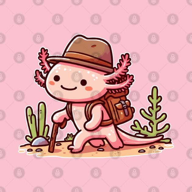 axolotl funny Hiking by fikriamrullah