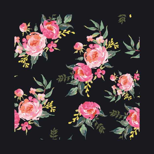 wild roses seamless pattern by star trek fanart and more