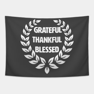 Grateful Thankful Blessed Tapestry