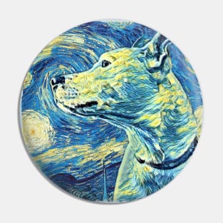 Confused Dog Van Gogh Style Pin