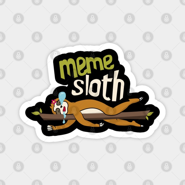 Meme Sloth Magnet by Tesszero