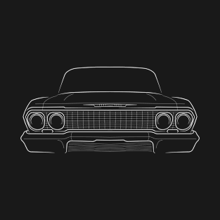 front/profile - 1963 chevy Impala - stencil, white T-Shirt