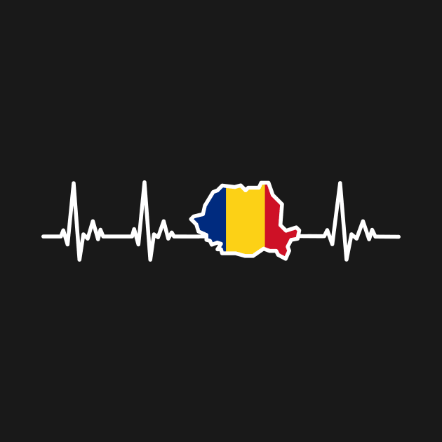 Romanian Flag My Heart Beats for Romania by samshirts