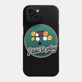 4-piece drum kit — right handed Phone Case