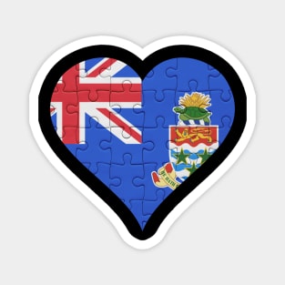 Caymanian Jigsaw Puzzle Heart Design - Gift for Caymanian With Cayman Islands Roots Magnet