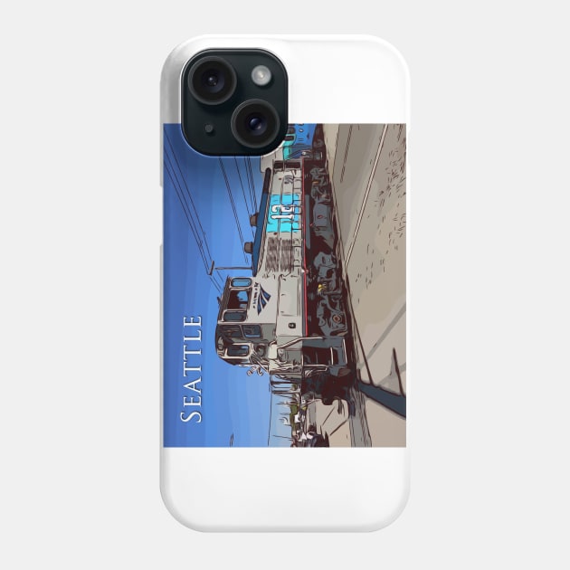 Seattle locomotive in the SoDo District Phone Case by WelshDesigns