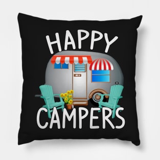 Cool Camping Stuff - Happy Campers Pillow