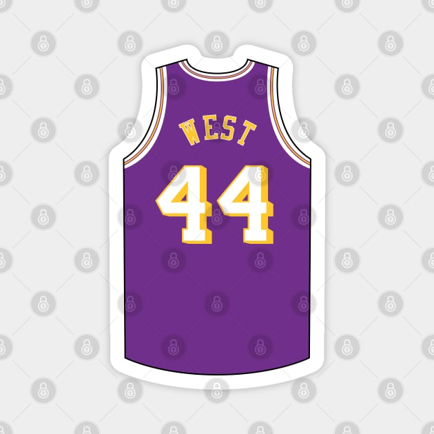 Jerry West Los Angeles Jersey Qiangy Magnet by qiangdade