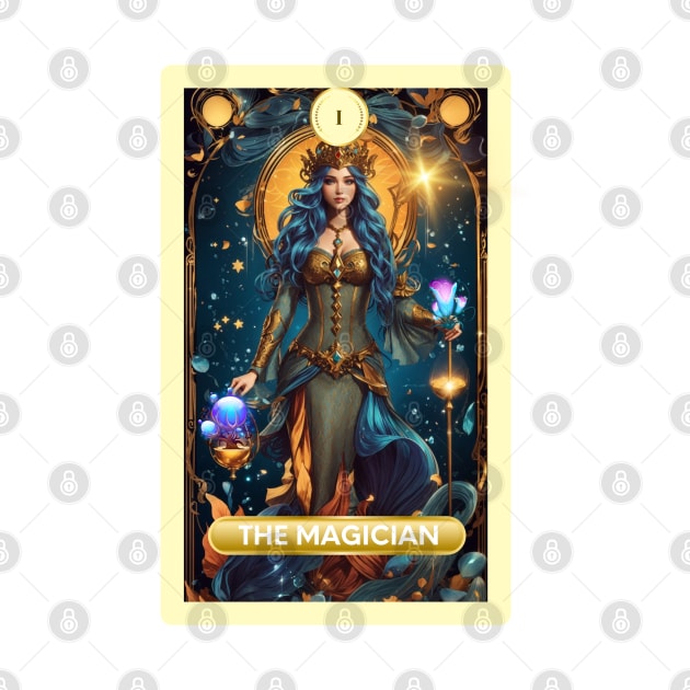 This is A beautiful design of The Magician Card From the Light Mermaid Tarot Deck. by MGRCLimon