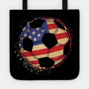 American Flag Soccer Ball - For United States Soccer Fans Tote