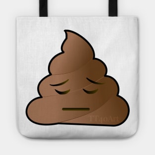 Pensive Poop Emoji Tote