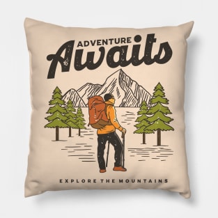 Adventure awaits Pillow