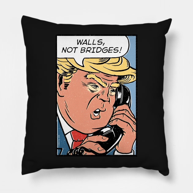 Donald Trump Pop Art Pillow by vo_maria