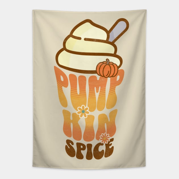 Groovy Pumpkin Spice Tapestry by 2HivelysArt