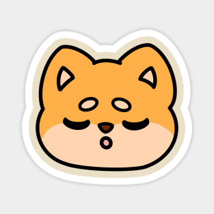 Sleeping Shiba Face Magnet