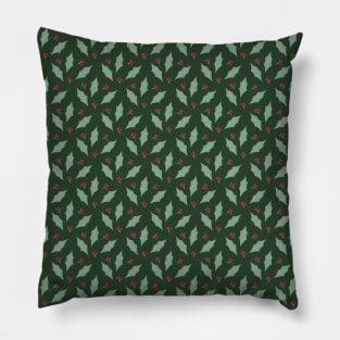 holly christmas decoration Pillow