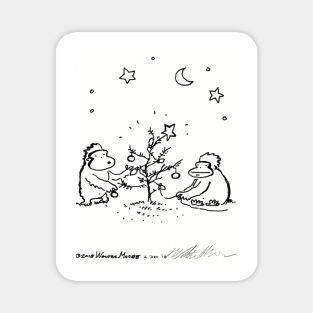 Apes Set up Christmas Tree Magnet