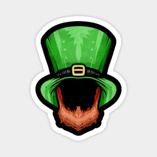 Red Beard and Green Hat For St. Patricks Day Magnet