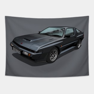 1989 Mitsubishi Starion EX Widebody Turbo in black Tapestry