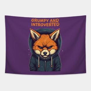 Mr. Introverted Grumpy Fox Tapestry