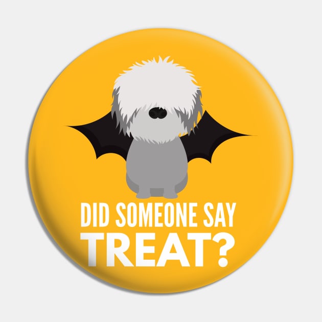 Bearded Collie Halloween Trick or Treat Pin by DoggyStyles