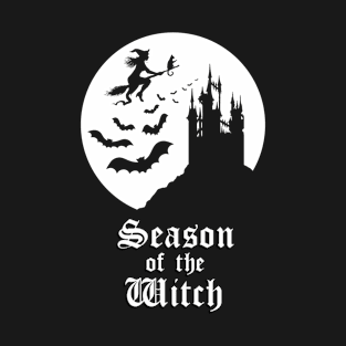 Season of the Witch - Spooky White Moon T-Shirt