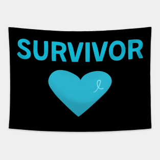 Turquoise Ribbon Gift Addiction Survivor Get Well Gifts Sobriety Designs Tapestry