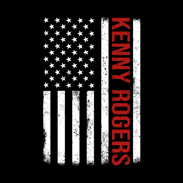 Graphic Kenny Rogers Proud Name US American Flag Birthday Gift by Intercrossed Animal 