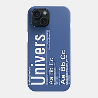 Type Geek - Univers Typeface Phone Case