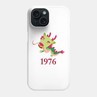 Chinese Zodiac Sign Dragon | Red green Chinese dragon | Cute Baby Dragon | 1976 Phone Case