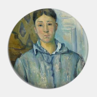 Madame Cezanne in Blue by Paul Cezanne Pin