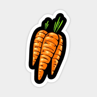 Vibrant Carrot Delight - Fresh and Juicy Vegetable Illustration Magnet