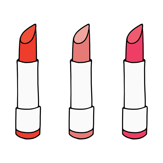 Red and Pink Lipstick Set by murialbezanson