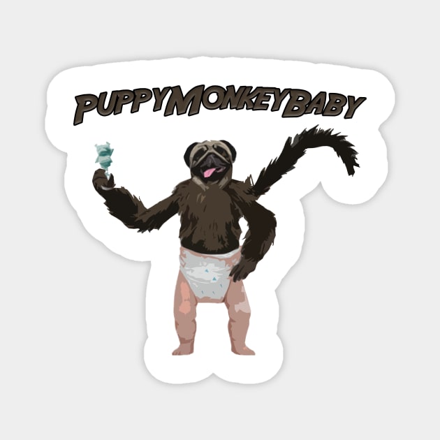 PuppyMonkeyBaby Puppy Monkey Baby Funny Commercial Magnet by joshp214