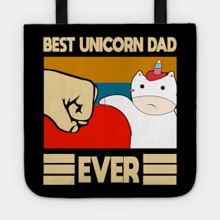 Best unicorn Dad Ever Vintage Fathers Day Gift Tote