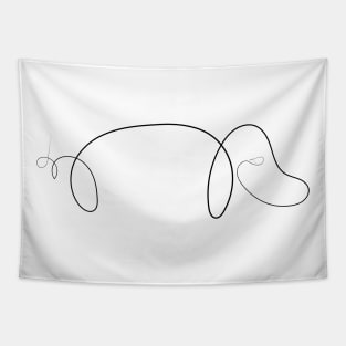 Dog Puppy | One Line Artist | Minimal Art | One Line Art | Minimalist Tapestry