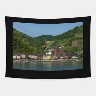 Old town, church, Lorchhausen, Rhineland-Palatinate, Germany, Rhine, Middle Rhine Tapestry