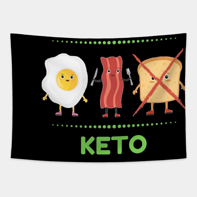 Keto Bacon, Eggs, No Bread Tapestry by grizzlex