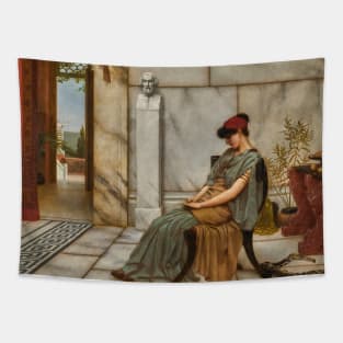 The Engagement Ring by John William Godward Tapestry