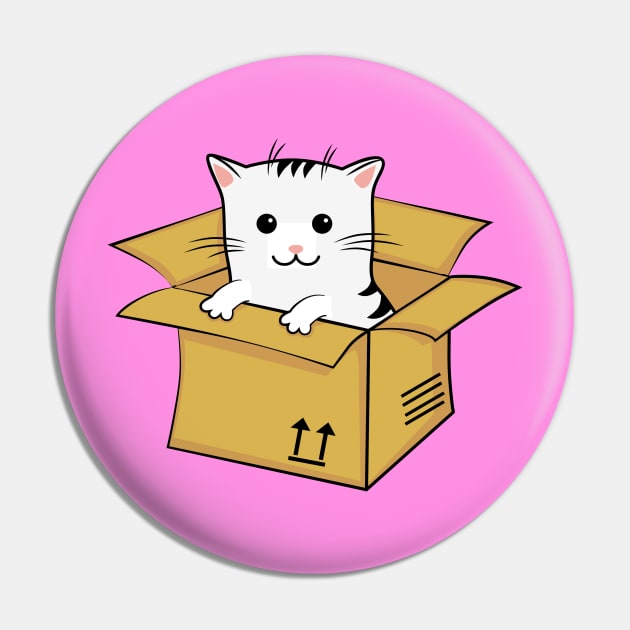 Cat In A Box Pin by Liberty Art