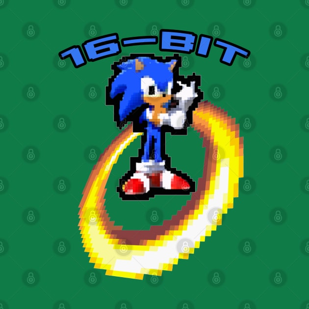 16 Bit Retro - Sonic The Hedgehog by By Diane Maclaine