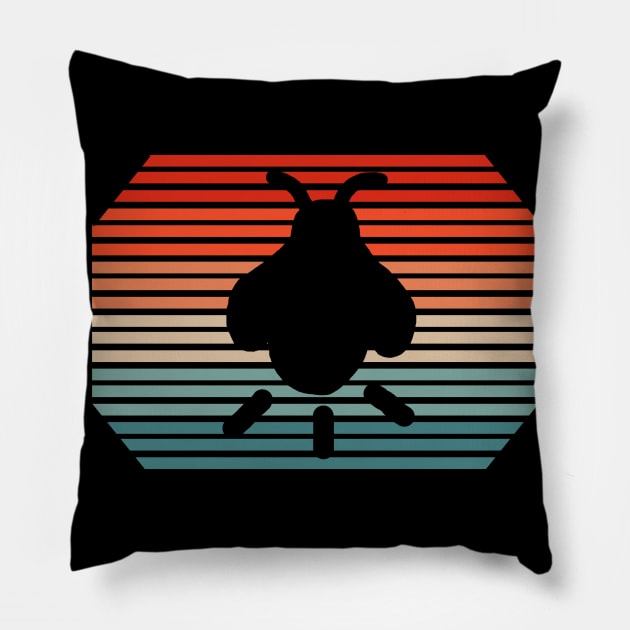 Retro firefly glowing Lampyridae design Pillow by FindYourFavouriteDesign