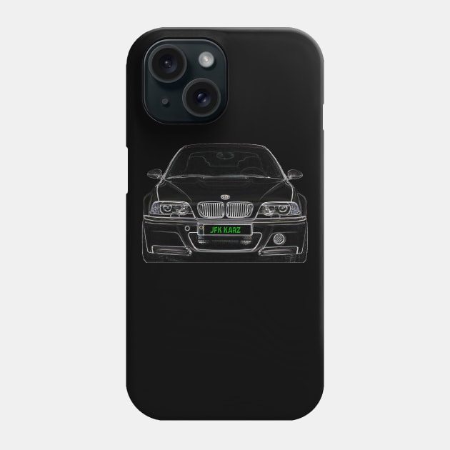 BMW M3 3 Series E46 Club Front End Phone Case by JFK KARZ