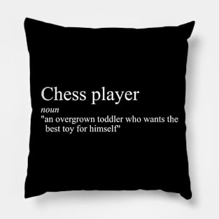 Funny definition of a chess player Pillow