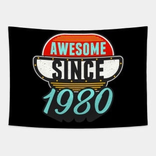 Awesome Since 1980 43rd Birthday Tapestry