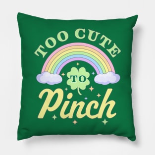 Saint Patricks Day Rainbow Lucky Clover Pillow